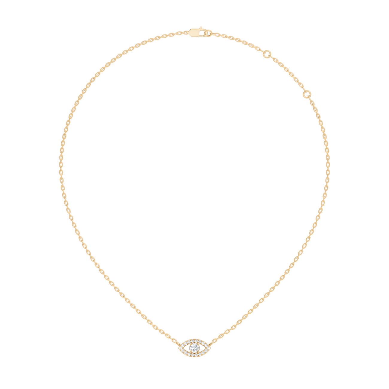 .22 Ct. Round Diamond Evil Eye Pendant Necklace (GJSPD-06)