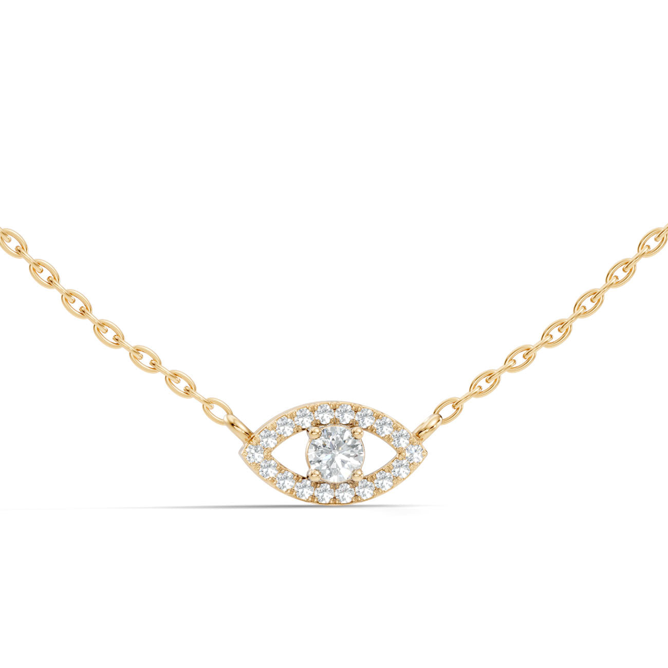 .22 Ct. Round Diamond Evil Eye Pendant Necklace (GJSPD-06) 4