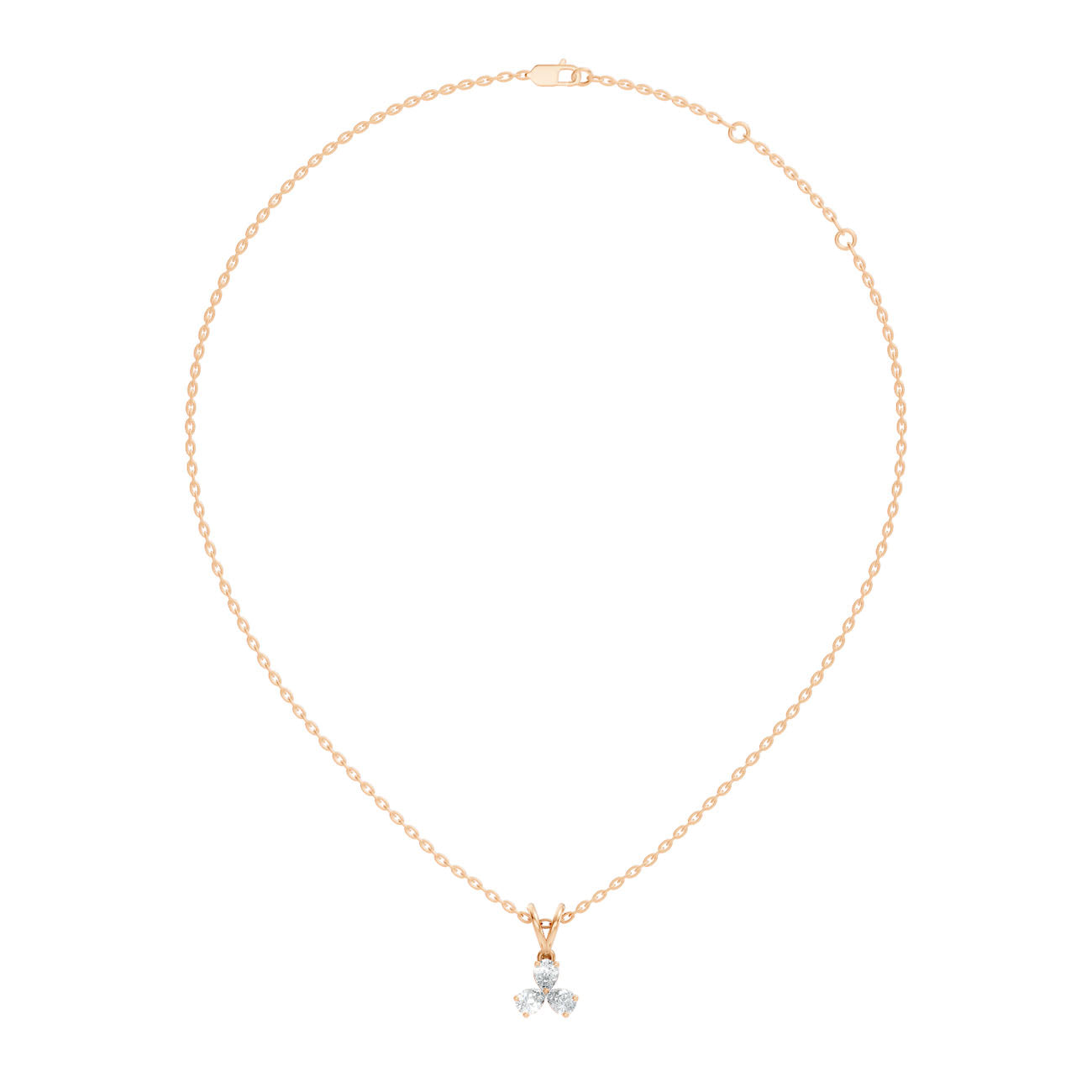 .40 Ct. Three-Pear Diamond Pendant Necklace (GJSPD-08)