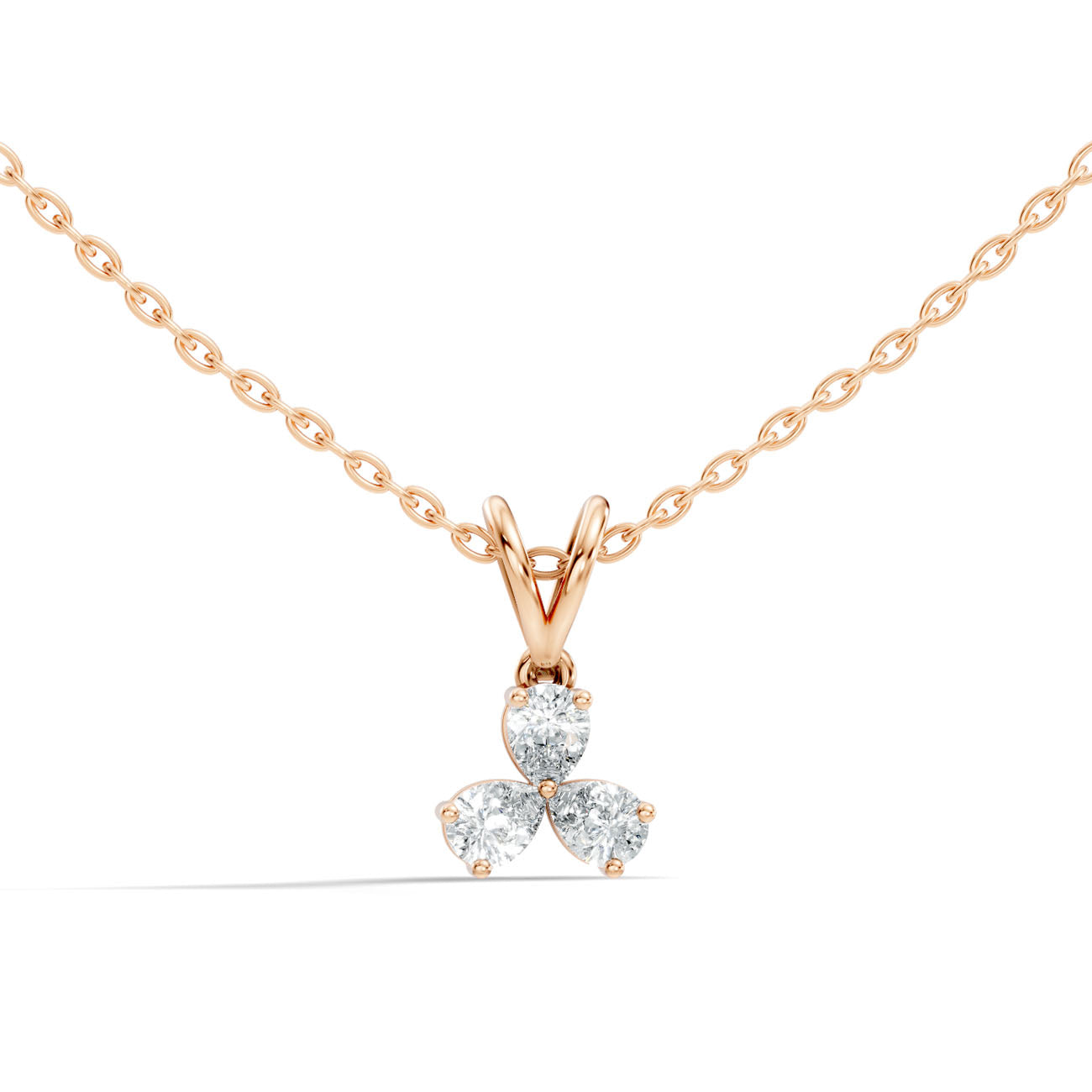 .40 Ct. Three-Pear Diamond Pendant Necklace (GJSPD-08) 9