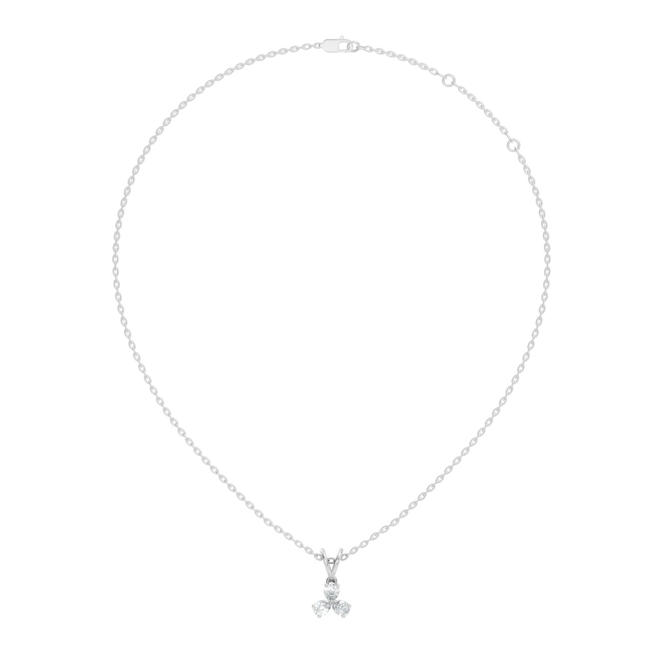 .40 Ct. Three-Pear Diamond Pendant Necklace (GJSPD-08) 4