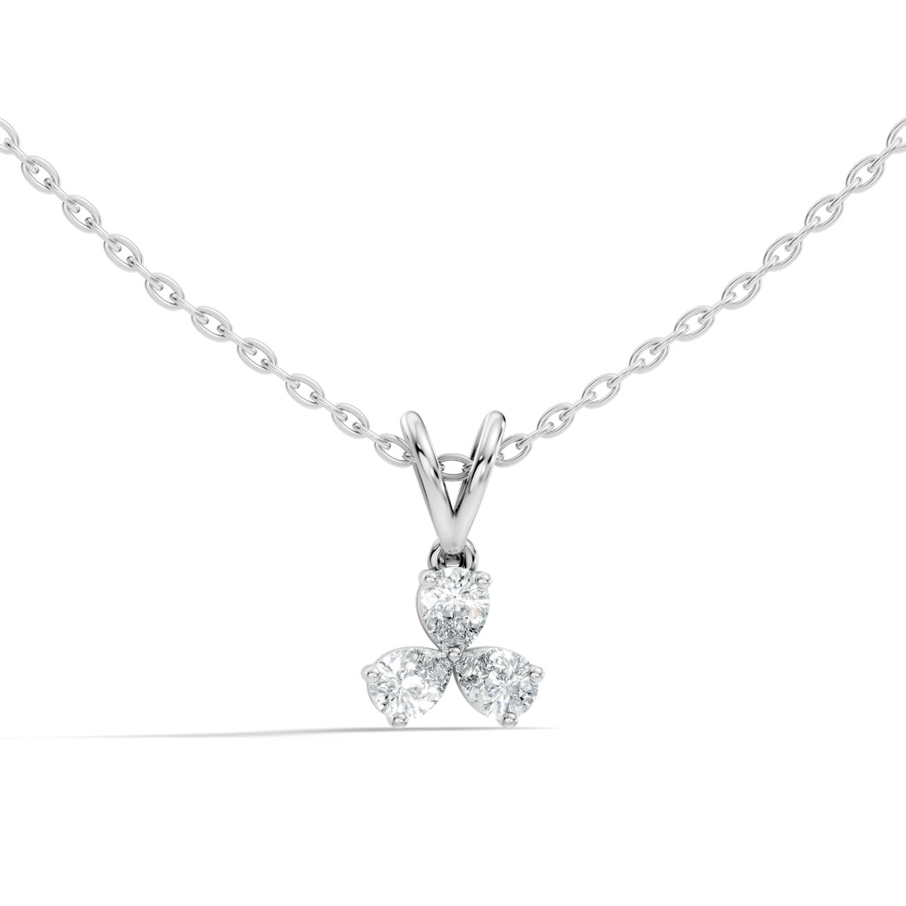 .40 Ct. Three-Pear Diamond Pendant Necklace (GJSPD-08)