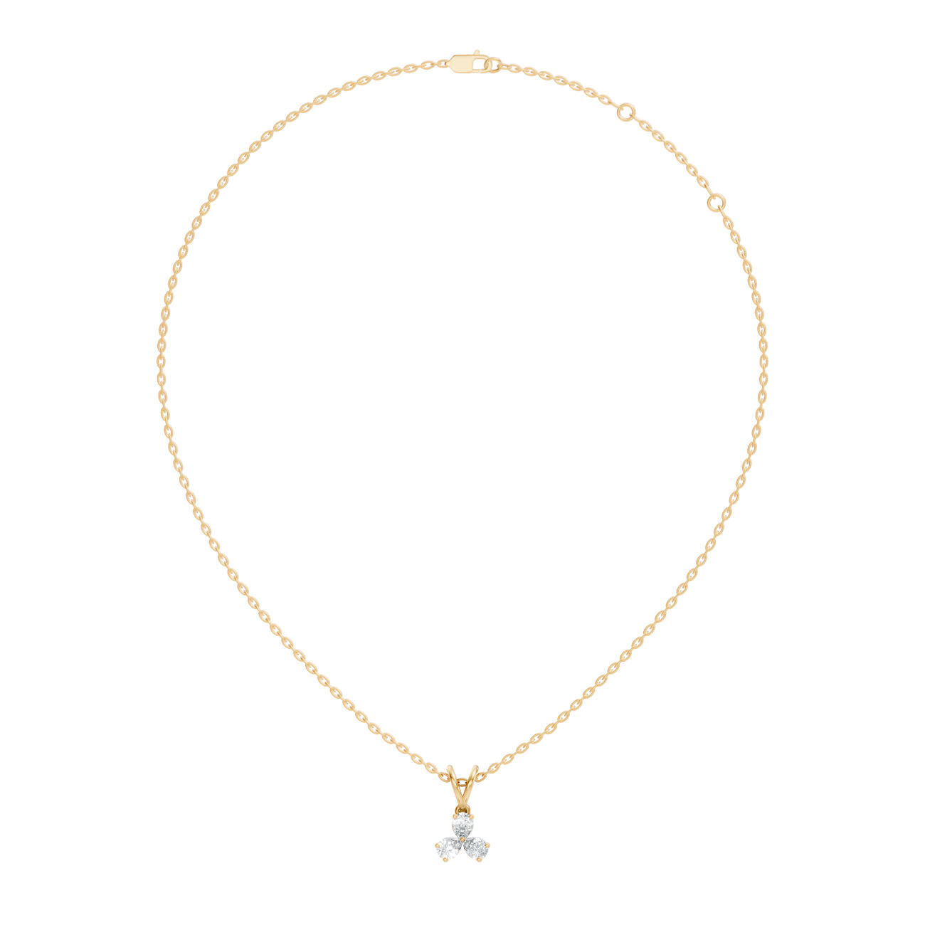 .40 Ct. Three-Pear Diamond Pendant Necklace (GJSPD-08) 6