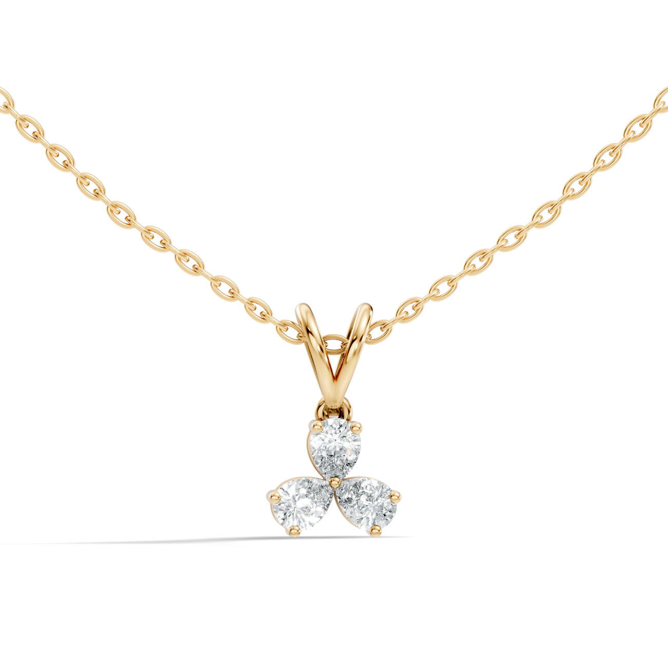 .40 Ct. Three-Pear Diamond Pendant Necklace (GJSPD-08) 7