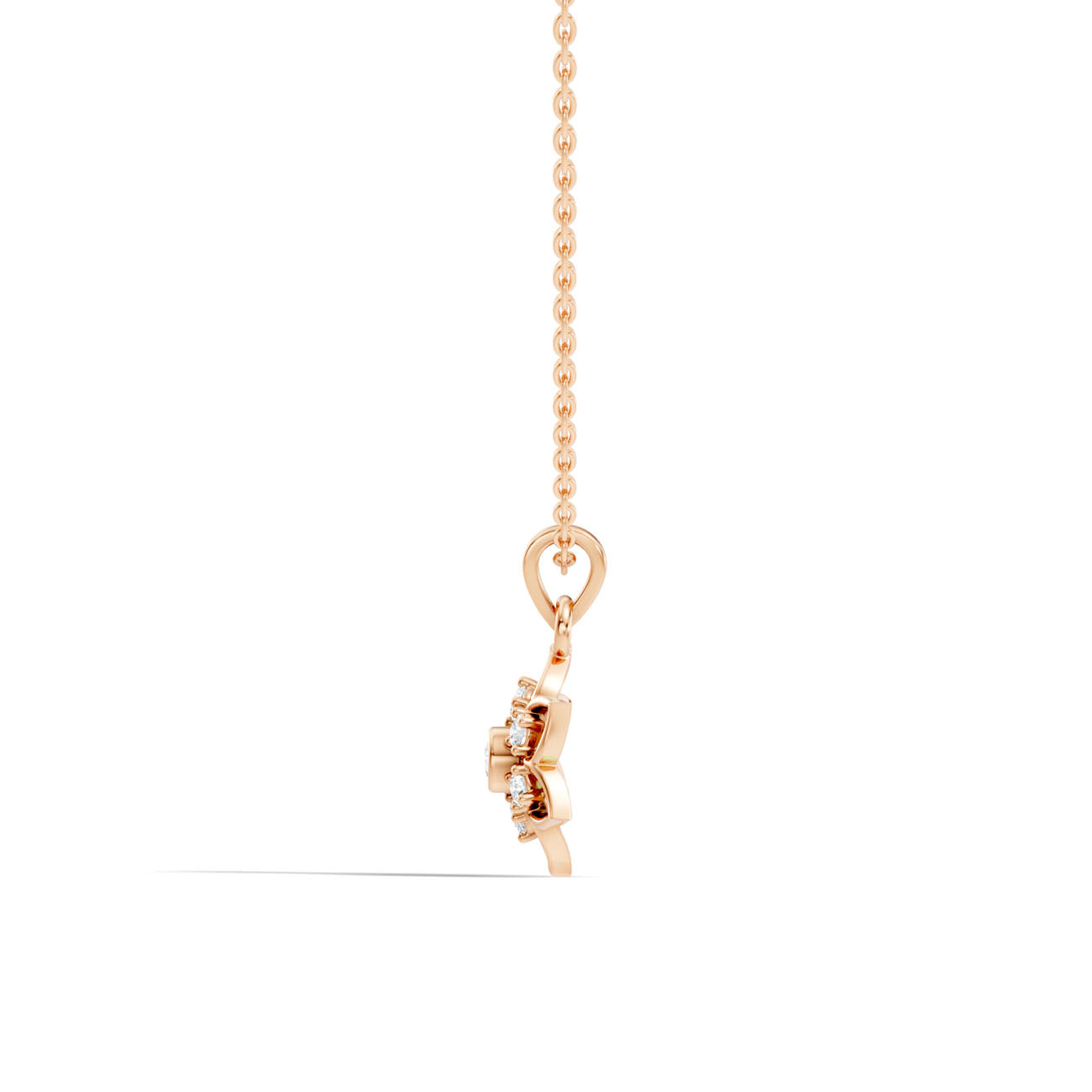 .27 Ct. Round Diamond Floral Drop Pendant Necklace (GJSPD-104) 3
