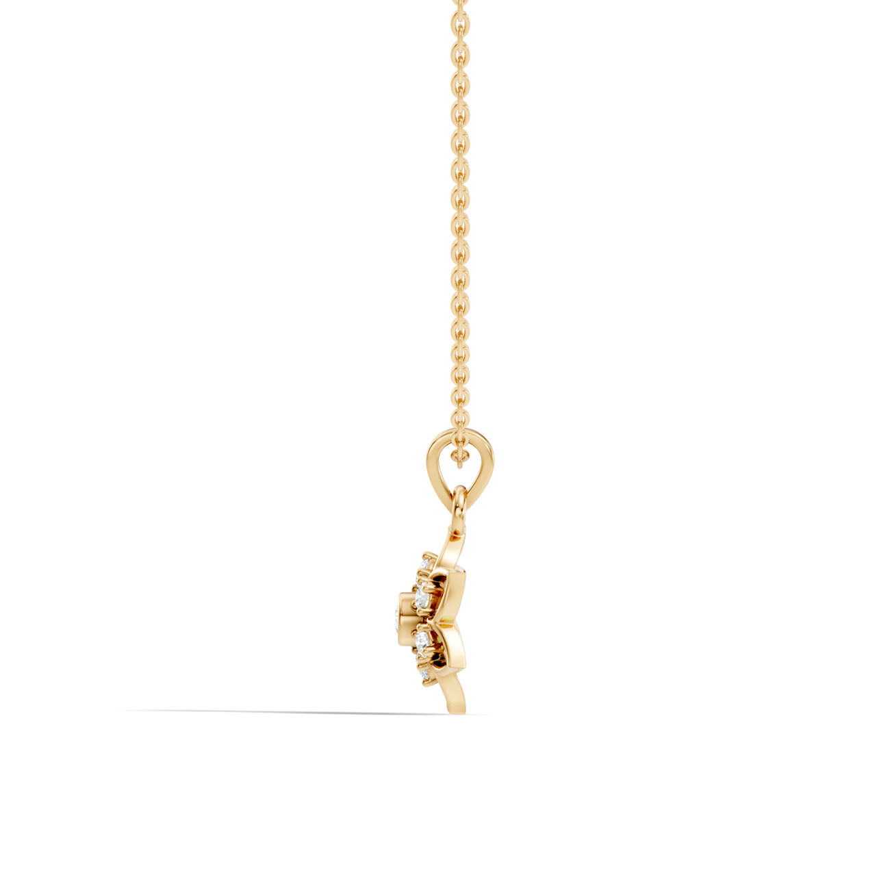 .27 Ct. Round Diamond Floral Drop Pendant Necklace (GJSPD-104) 9