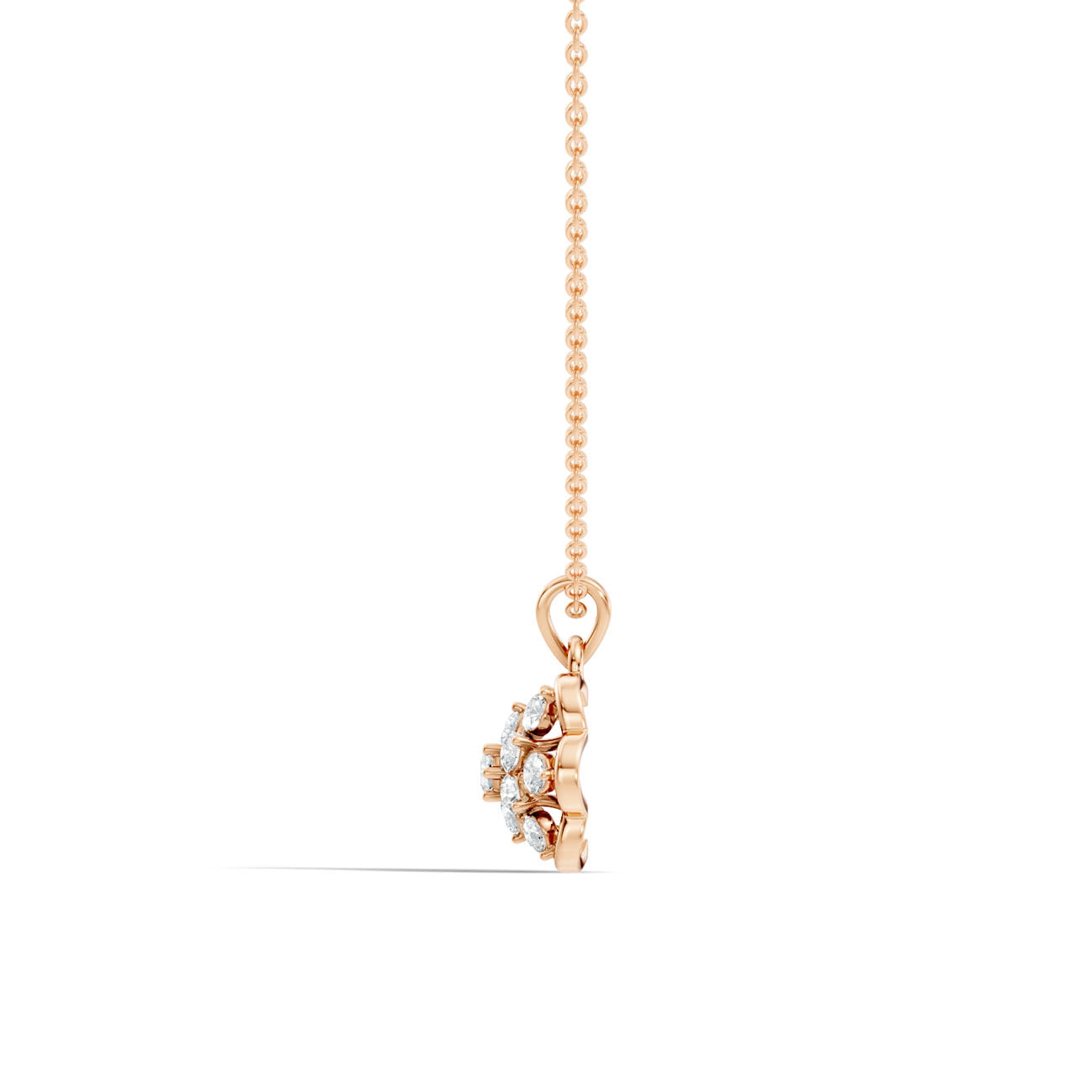 .80 Ct. Round Diamond Flower Cluster Pendant Necklace (GJSPD-106) 3