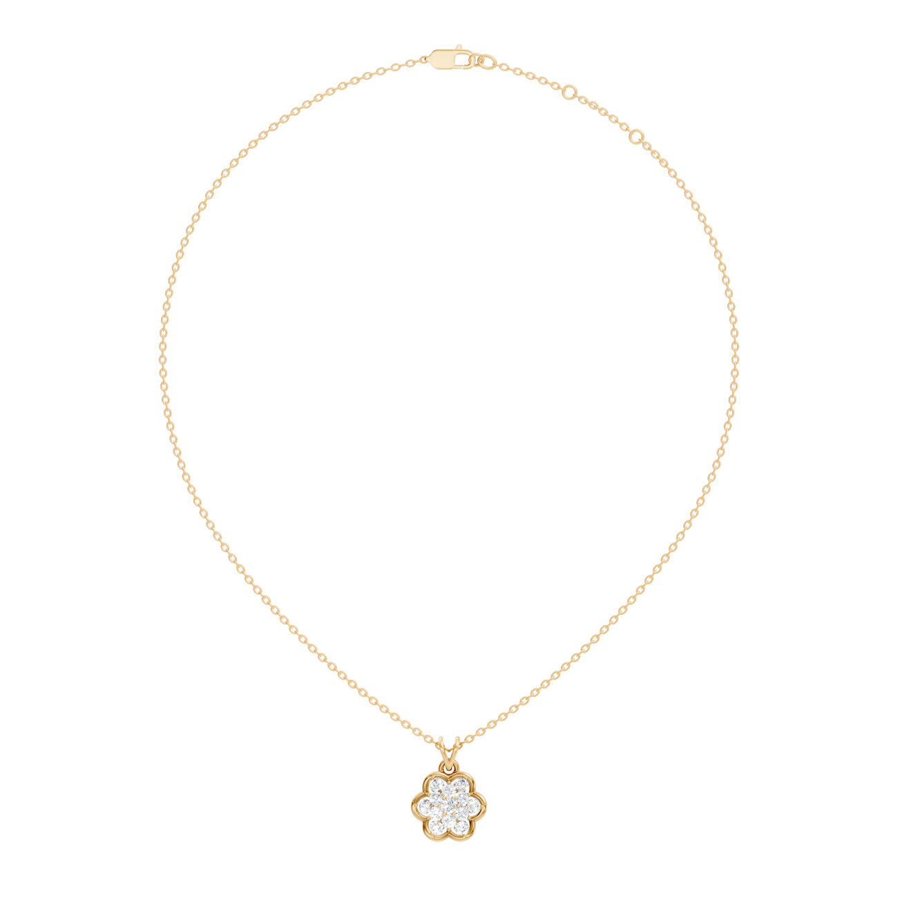 .80 Ct. Round Diamond Flower Cluster Pendant Necklace (GJSPD-106) 7