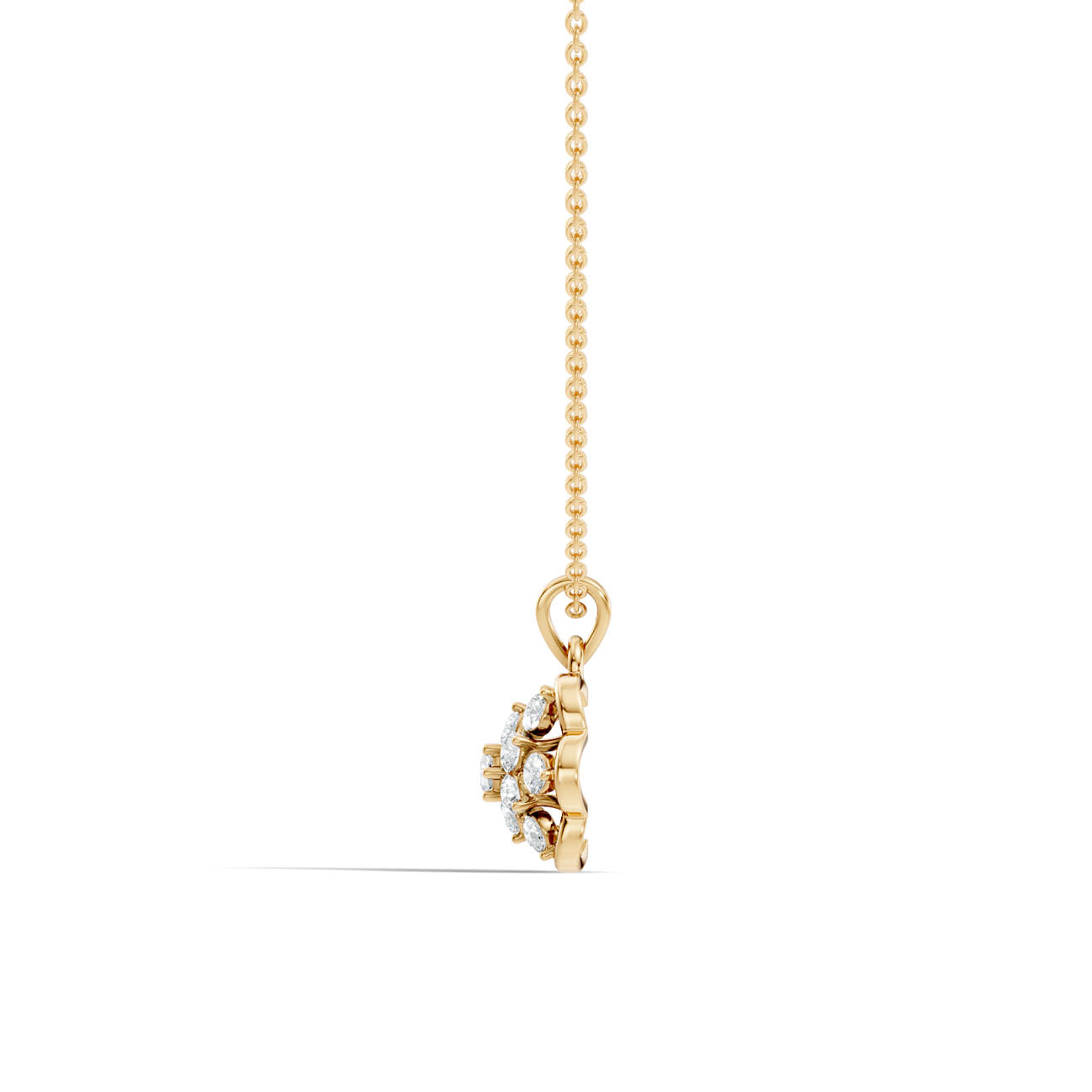 .80 Ct. Round Diamond Flower Cluster Pendant Necklace (GJSPD-106) 9