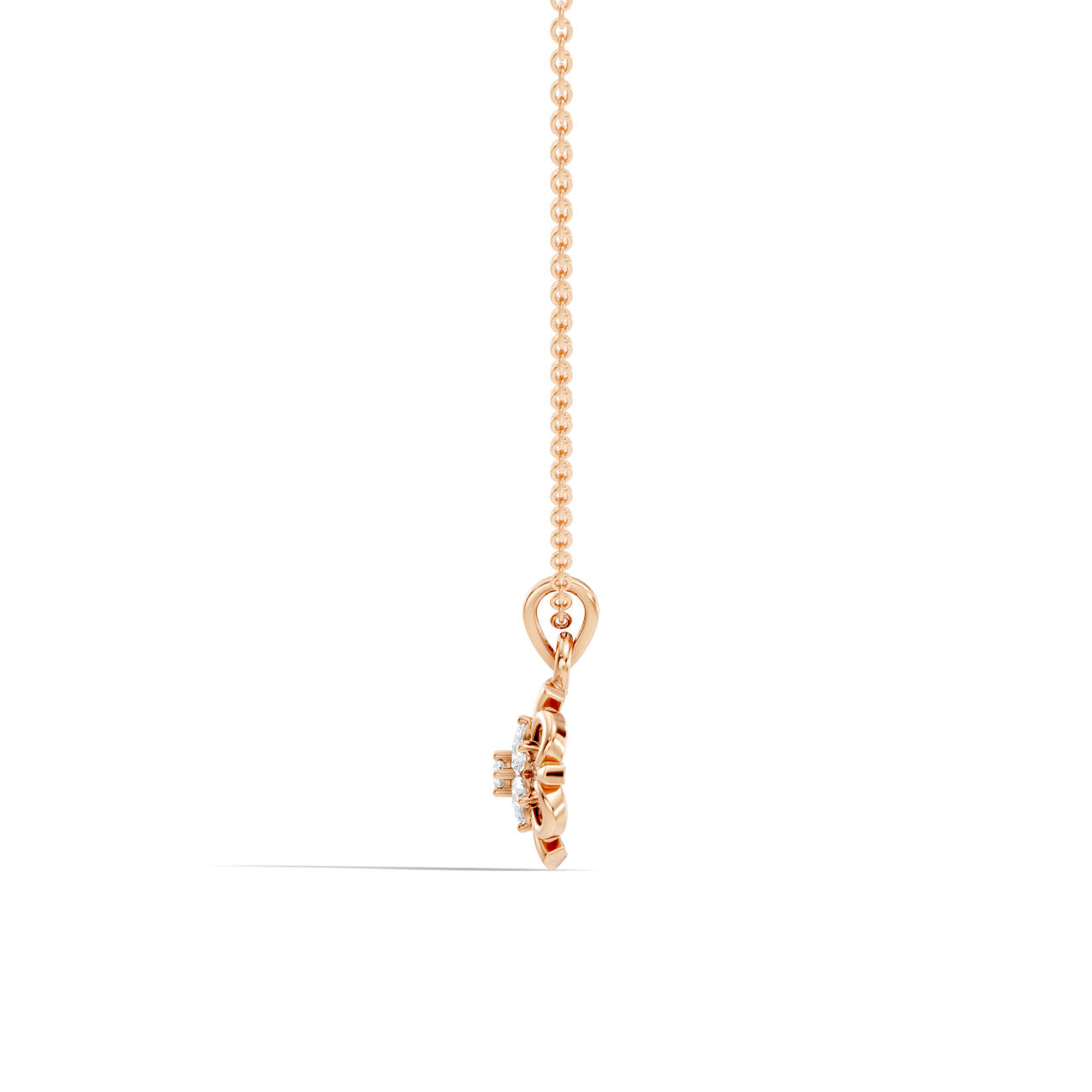 .25 Ct. Round Diamond Floral Scroll Pendant Necklace (GJSPD-107) 9