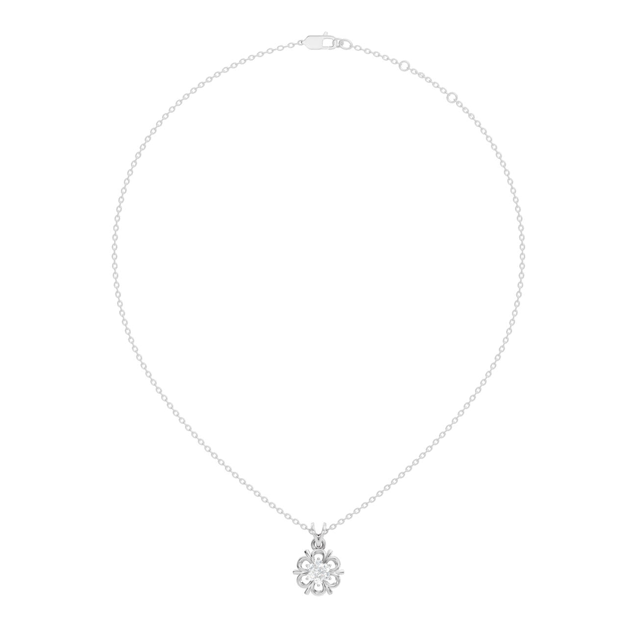.25 Ct. Round Diamond Floral Scroll Pendant Necklace (GJSPD-107) 5