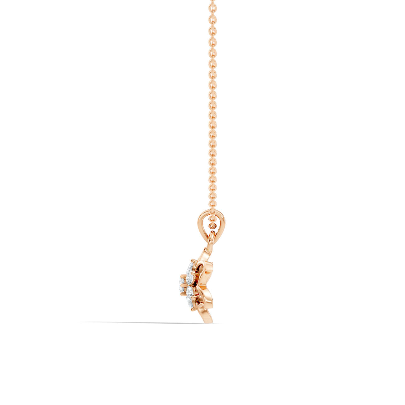 .45 Ct. Round Diamond Petal Bloom Pendant Necklace (GJSPD-108) 3