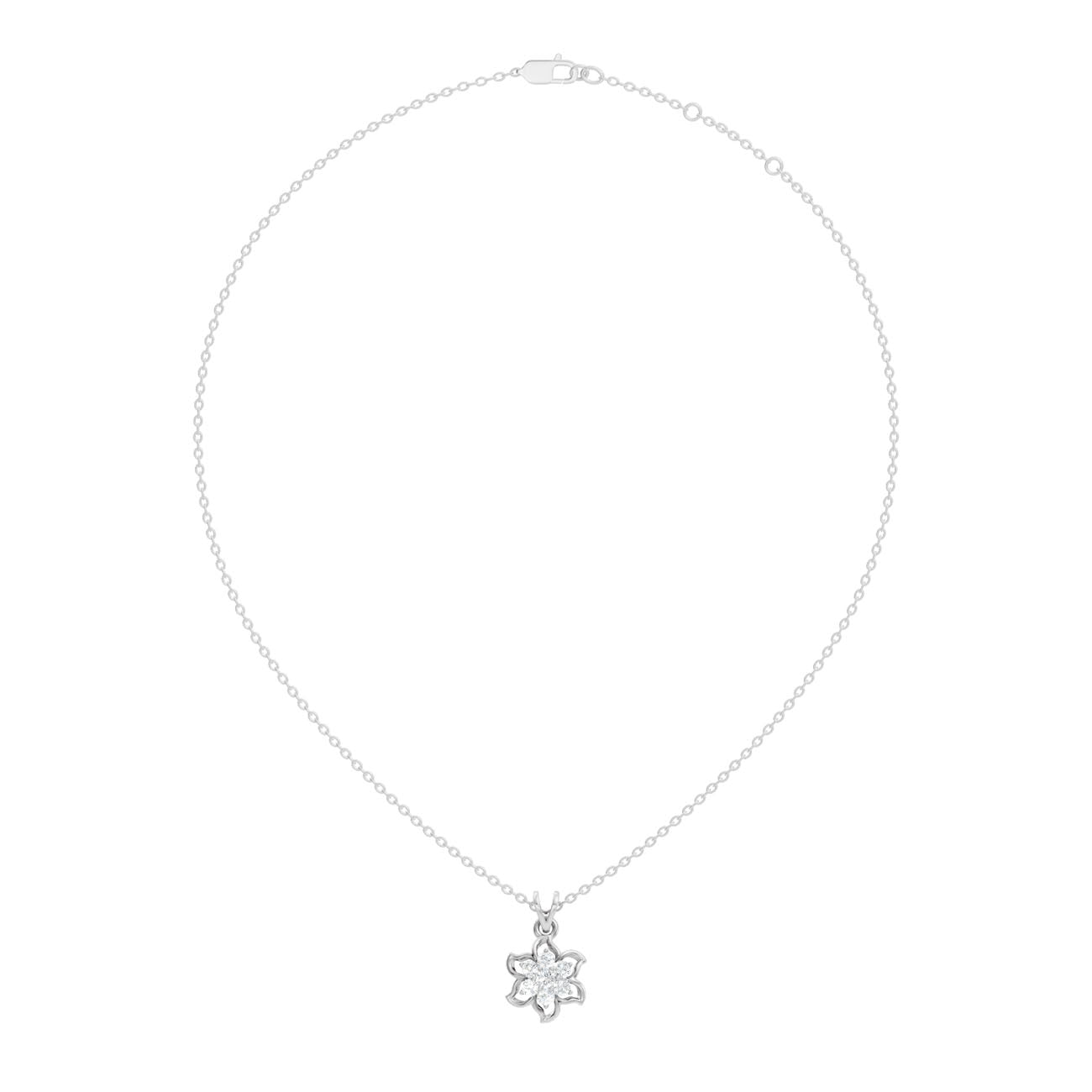 .45 Ct. Round Diamond Petal Bloom Pendant Necklace (GJSPD-108) 5