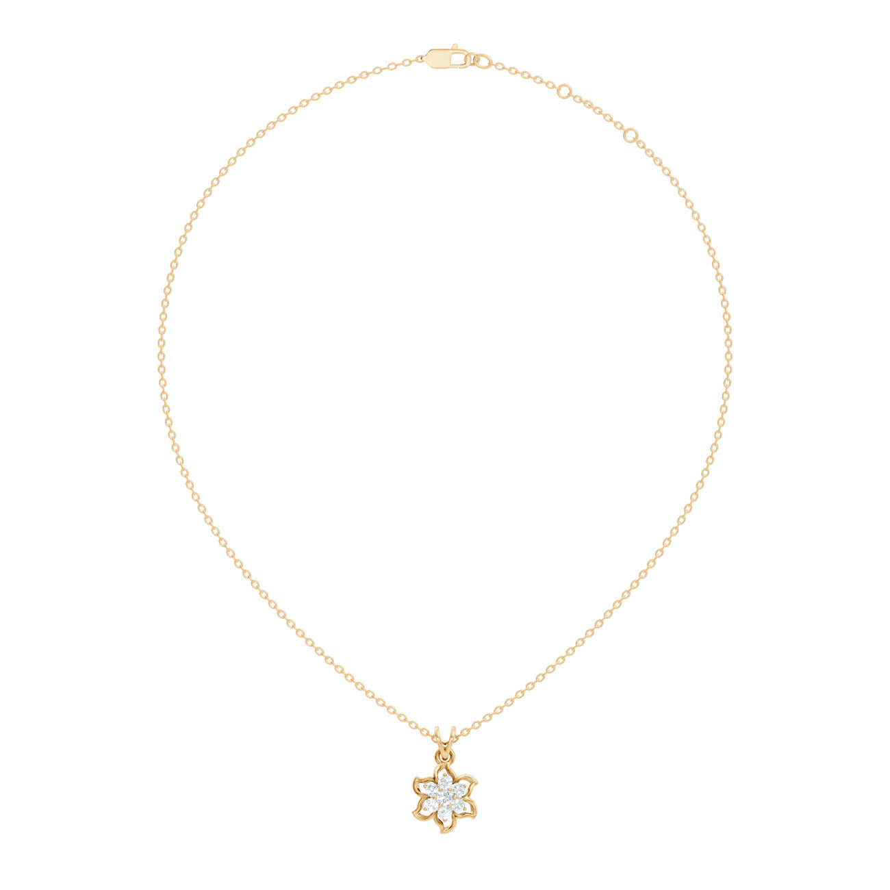 .45 Ct. Round Diamond Petal Bloom Pendant Necklace (GJSPD-108) 7