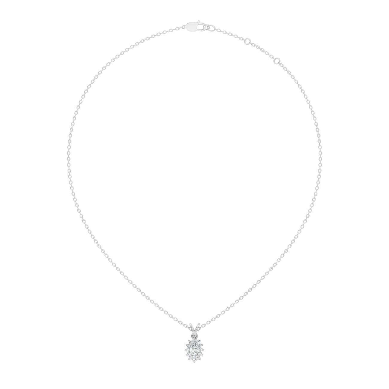 .46 Ct. Marquise Diamond Halo Pendant Necklace (GJSPD-109) 5