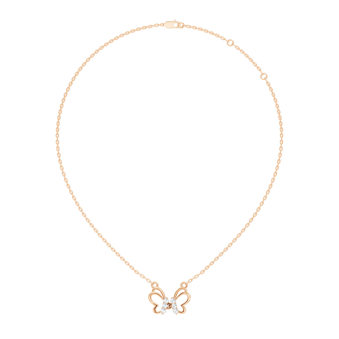.21 Ct. Round Diamond Butterfly Pendant Necklace (GJSPD-10) 5
