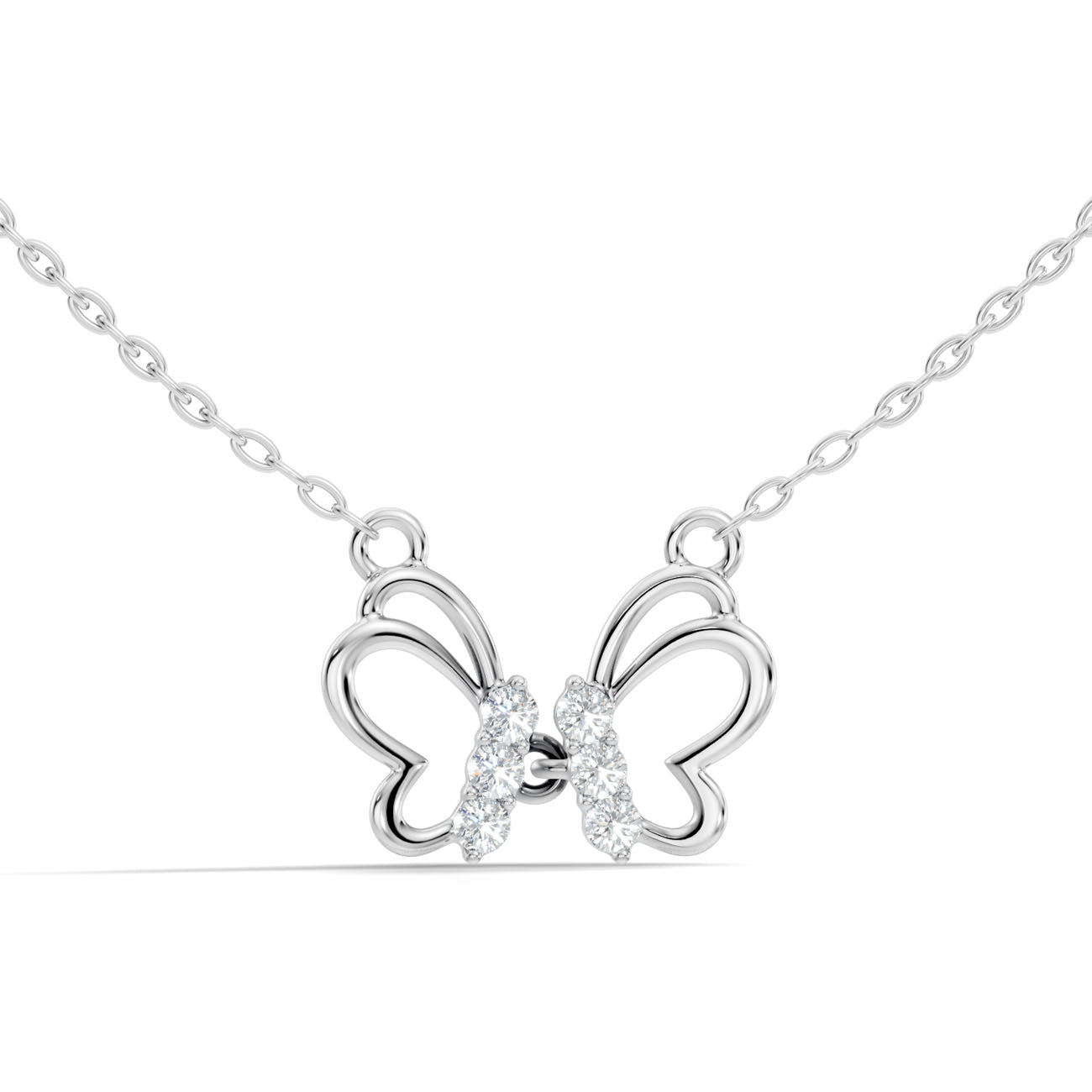 .21 Ct. Round Diamond Butterfly Pendant Necklace (GJSPD-10) 4