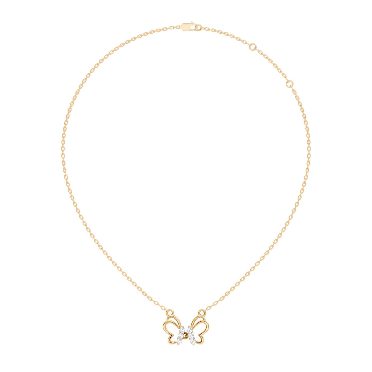 .21 Ct. Round Diamond Butterfly Pendant Necklace (GJSPD-10) 7