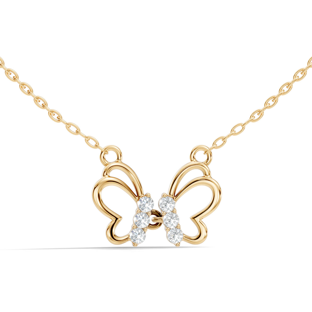 .21 Ct. Round Diamond Butterfly Pendant Necklace (GJSPD-10) 8