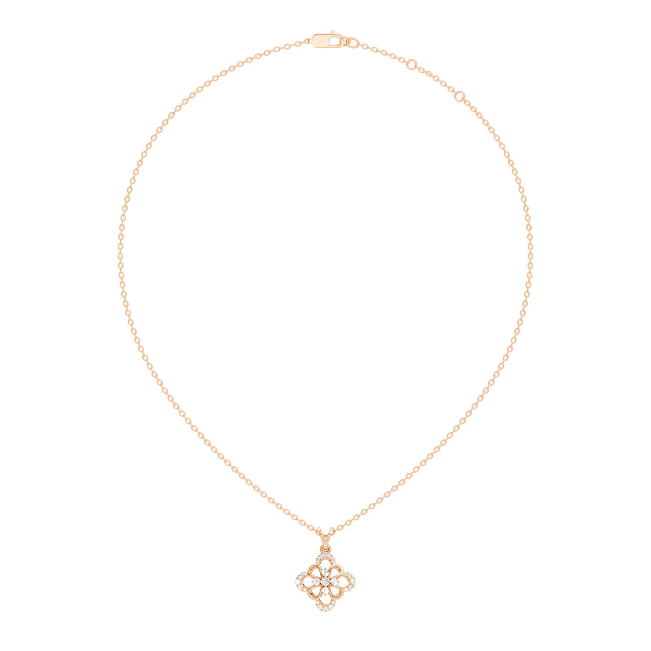 .25 Ct. Floral Diamond Openwork Pendant Necklace (GJSPD-110)