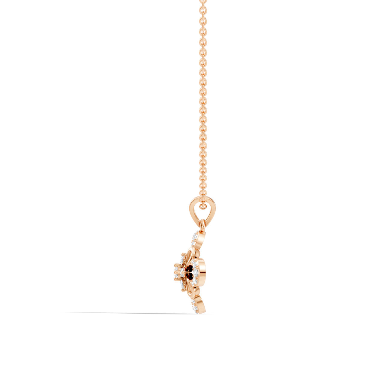 .25 Ct. Floral Diamond Openwork Pendant Necklace (GJSPD-110) 3
