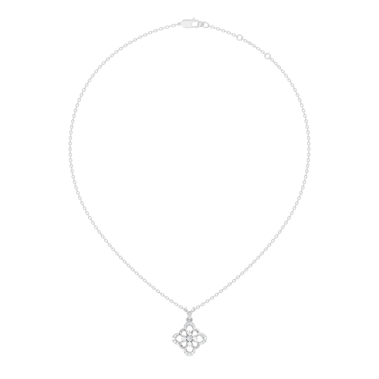 .25 Ct. Floral Diamond Openwork Pendant Necklace (GJSPD-110) 5