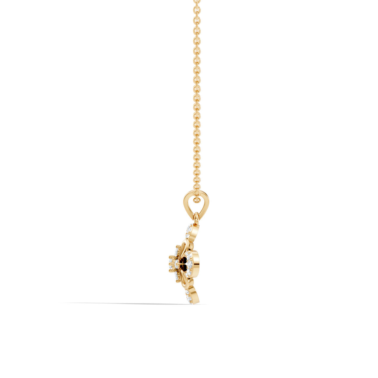.25 Ct. Floral Diamond Openwork Pendant Necklace (GJSPD-110) 9