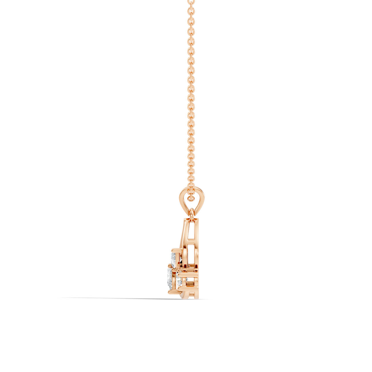 .44 Ct. Three-Stone Diamond Teardrop Pendant Necklace (GJSPD-114) 3