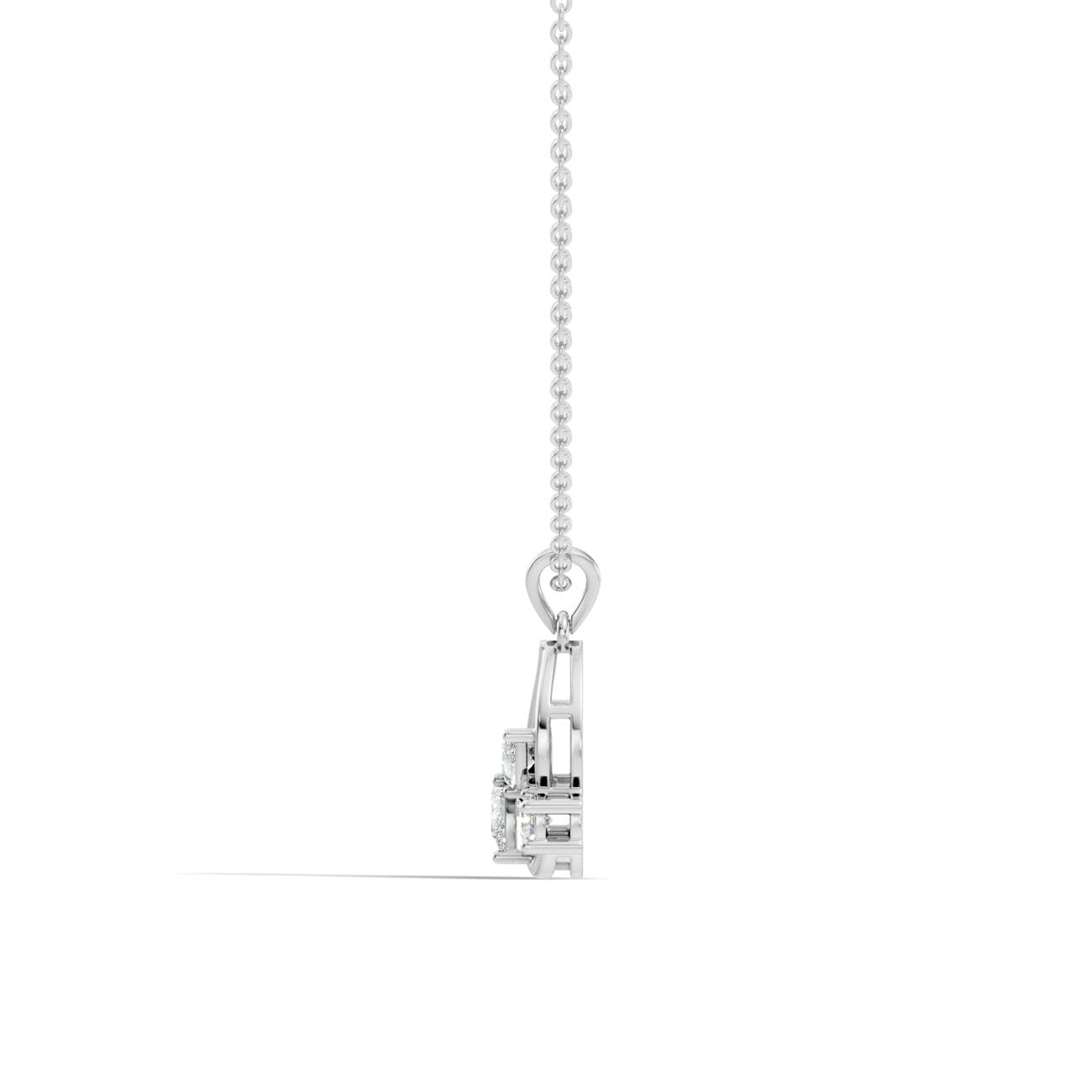 .44 Ct. Three-Stone Diamond Teardrop Pendant Necklace (GJSPD-114) 7