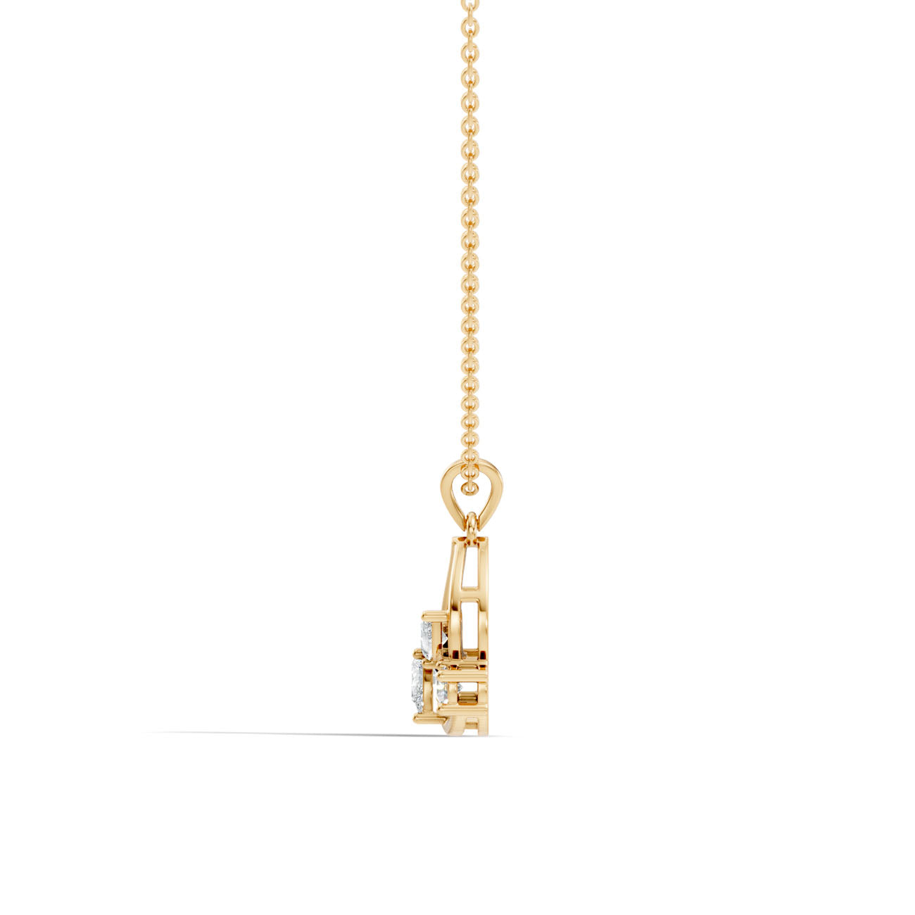 .44 Ct. Three-Stone Diamond Teardrop Pendant Necklace (GJSPD-114) 9