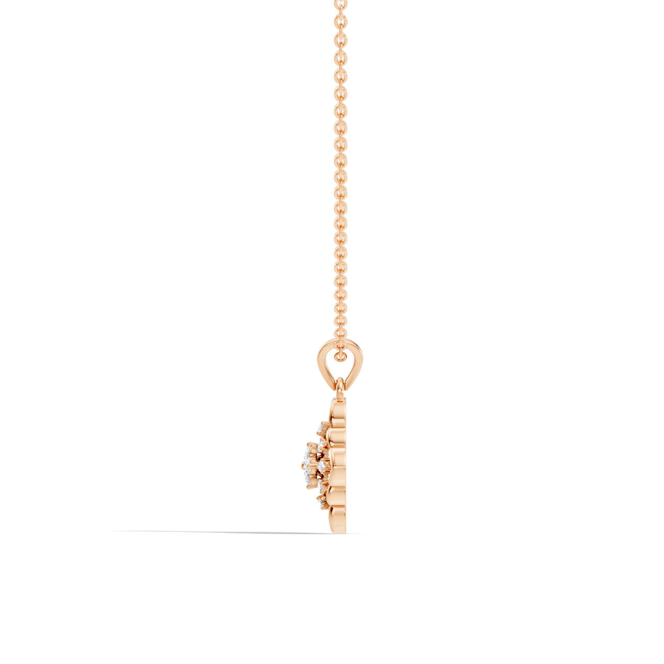 .14 Ct. Diamond Quatrefoil Flower Pendant Necklace (GJSPD-116) 3