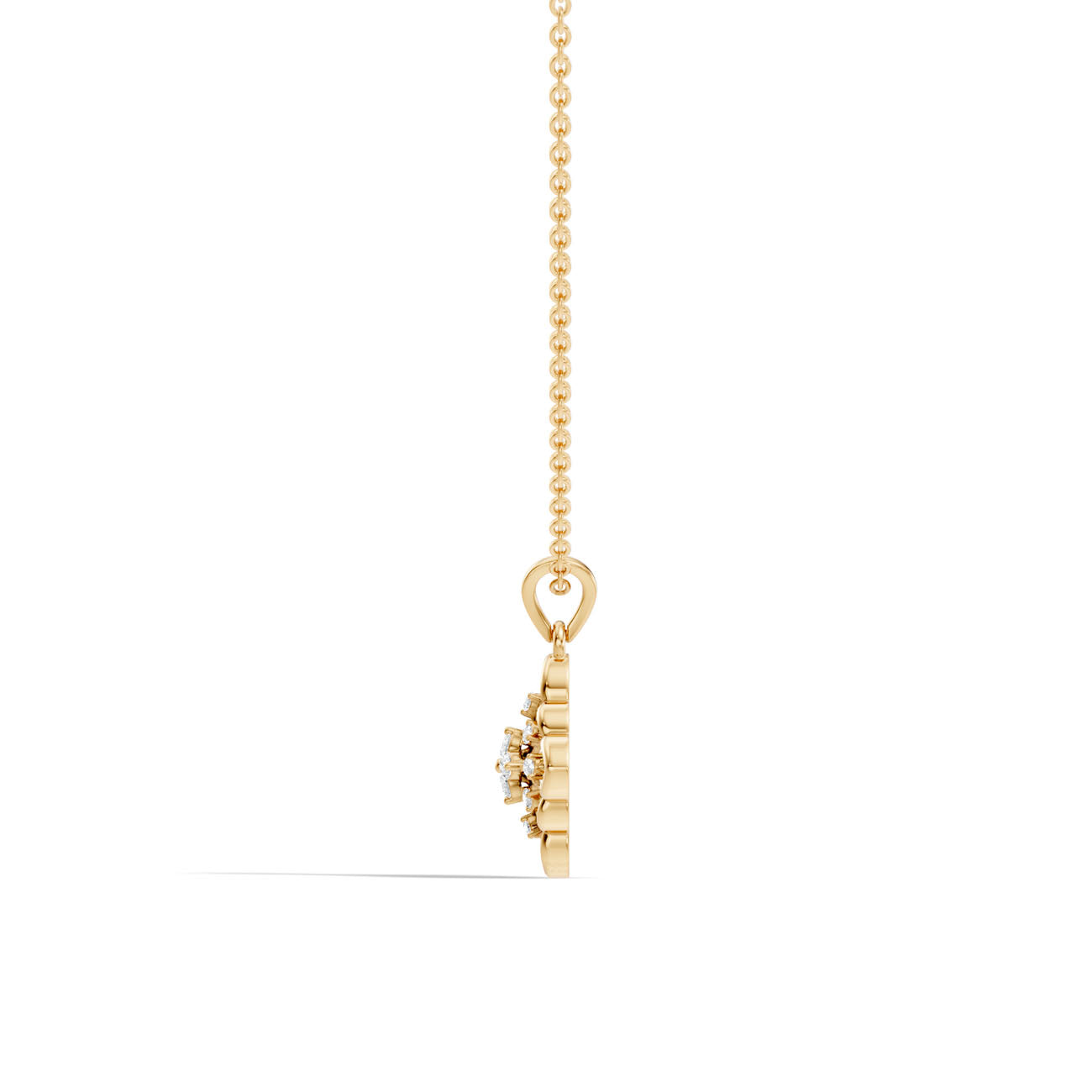 .14 Ct. Diamond Quatrefoil Flower Pendant Necklace (GJSPD-116) 9