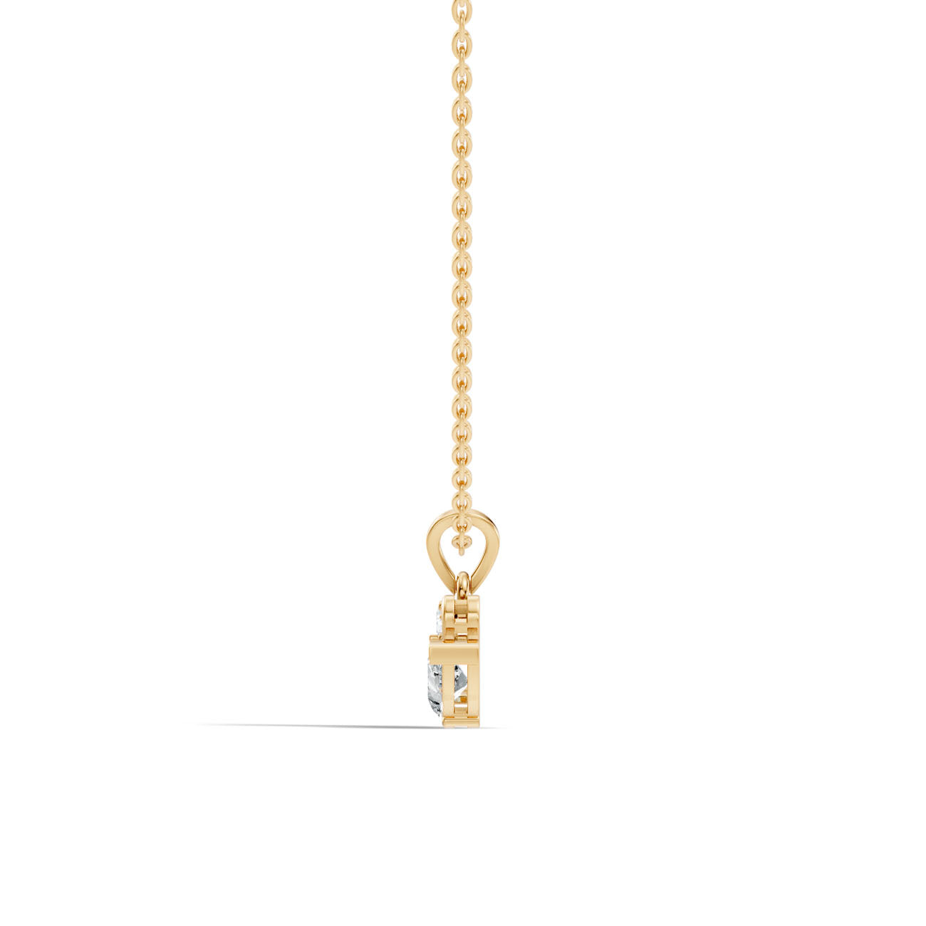 .72 Ct. Swan-Inspired Pear and Round Diamond Three-Stone Pendant Necklace (GJSPD-124) 6