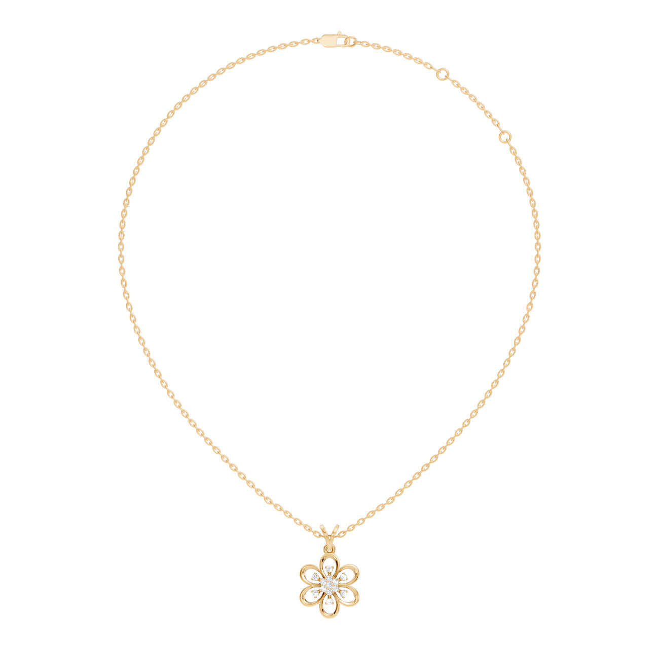 .13 Ct. Diamond Floral Cluster Pendant Necklace (GJSPD-125) 7