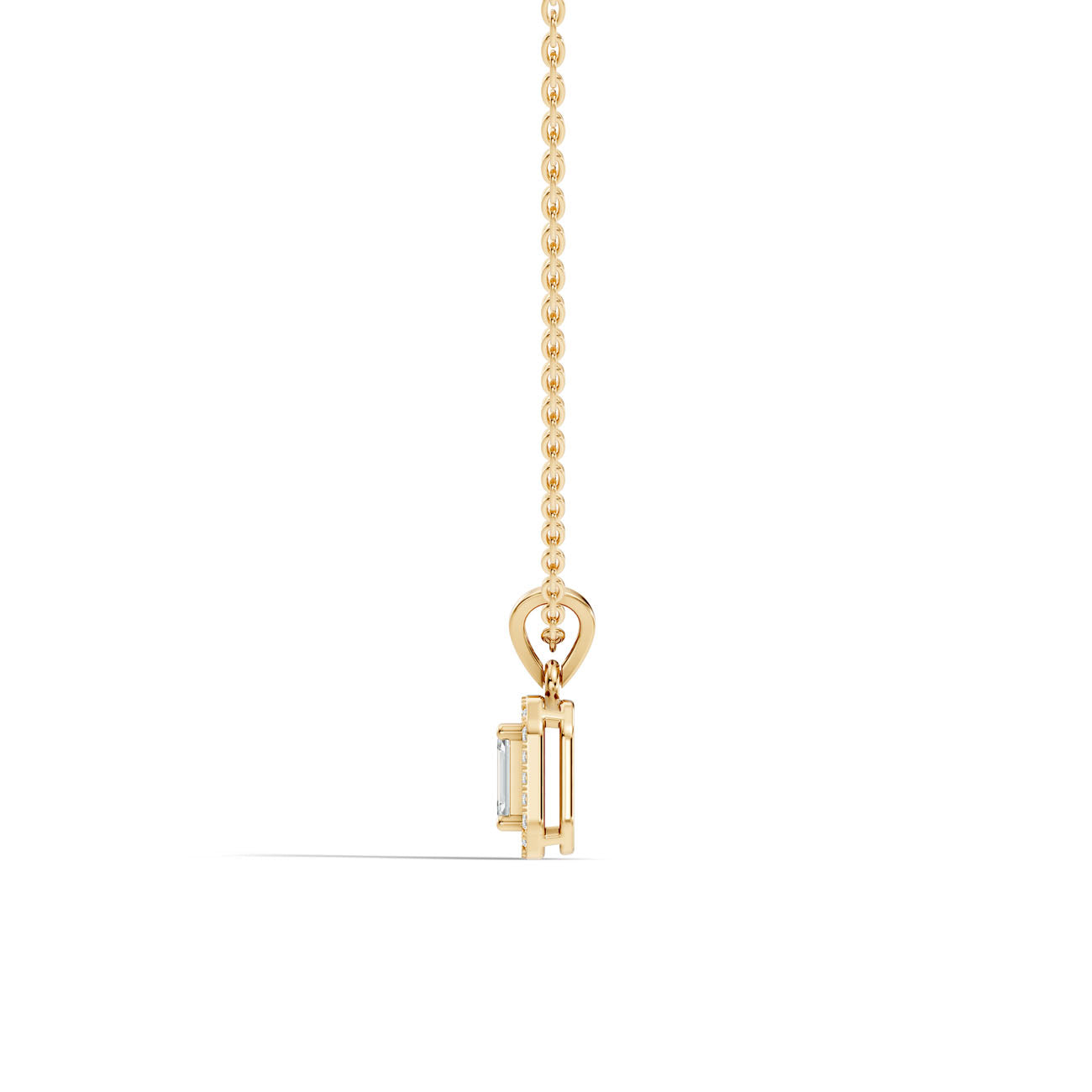 .45 Ct. Emerald-Cut Diamond Halo Pendant Necklace (GJSPD-128) 7