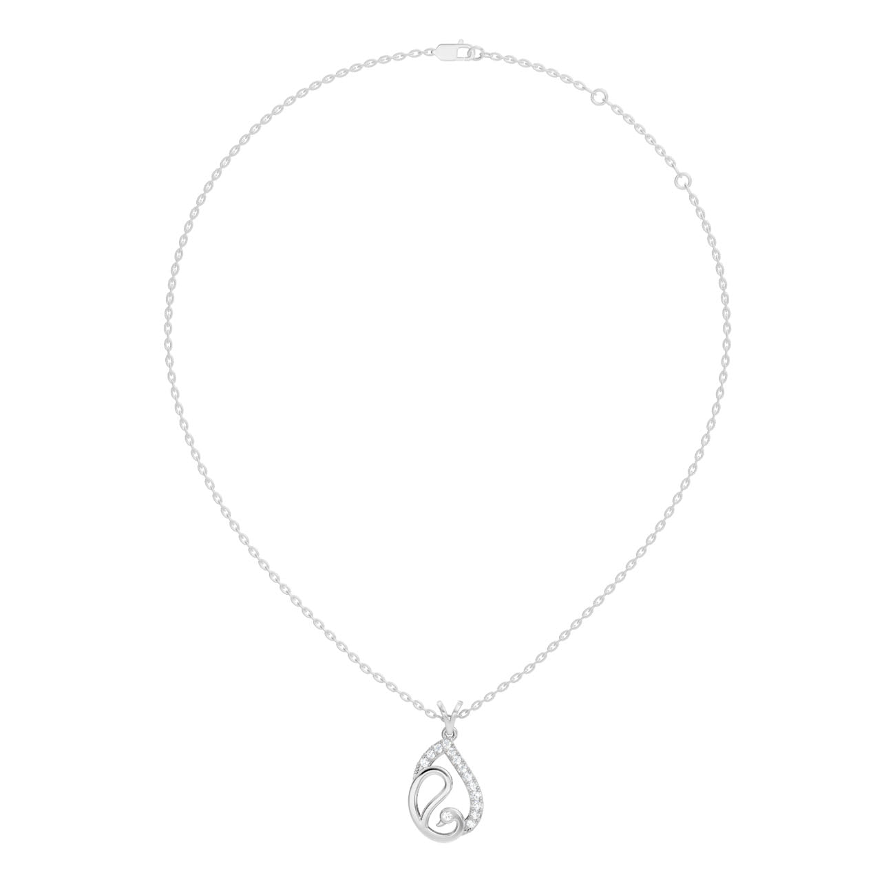 .17 Ct. Swan-Inspired Diamond Pavé Pendant Necklace (GJSPD-129) 5