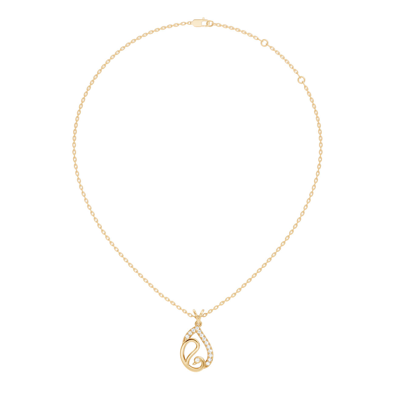 .17 Ct. Swan-Inspired Diamond Pavé Pendant Necklace (GJSPD-129) 7