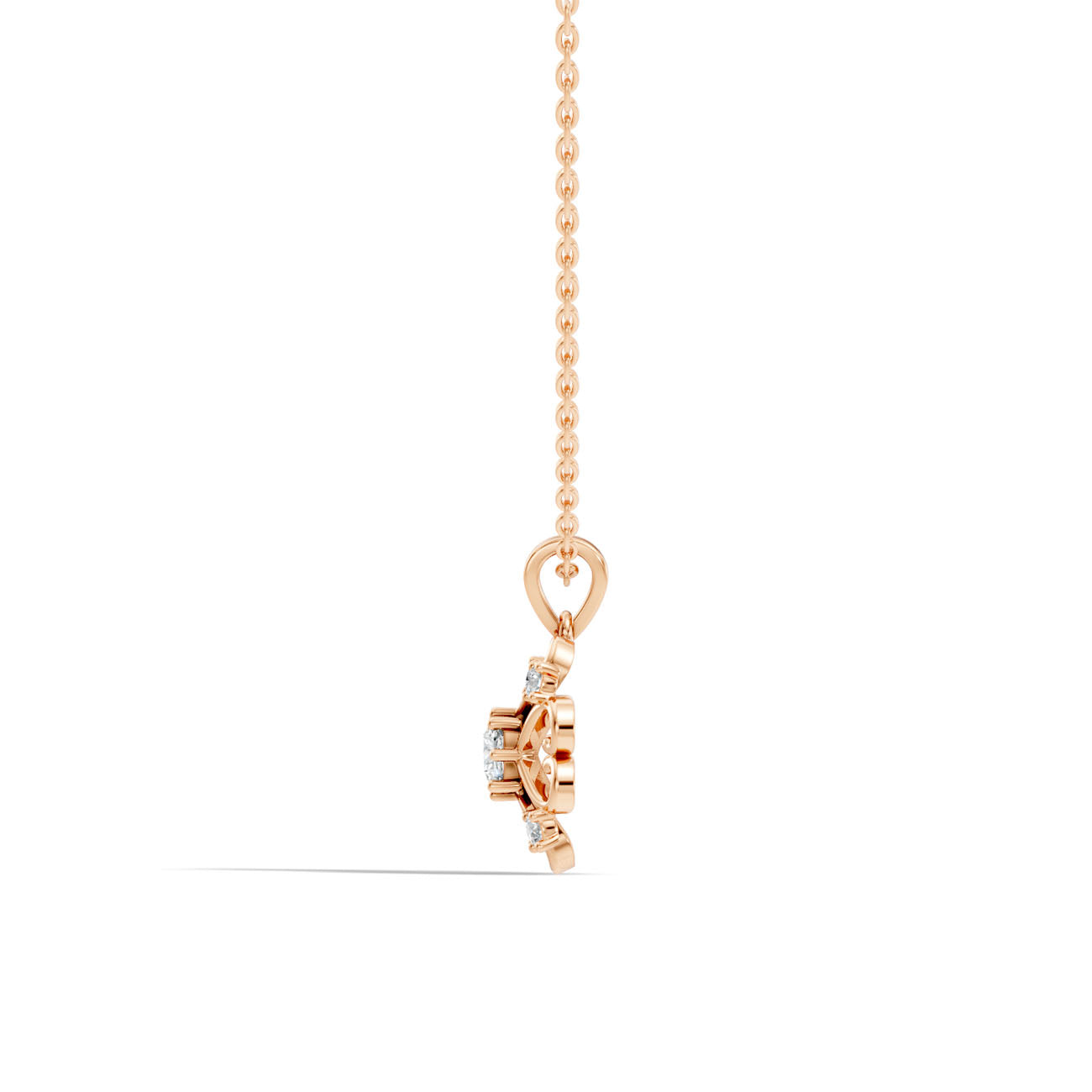 .50 Ct. Diamond Heart Motif Filigree Pendant Necklace (GJSPD-130) 9