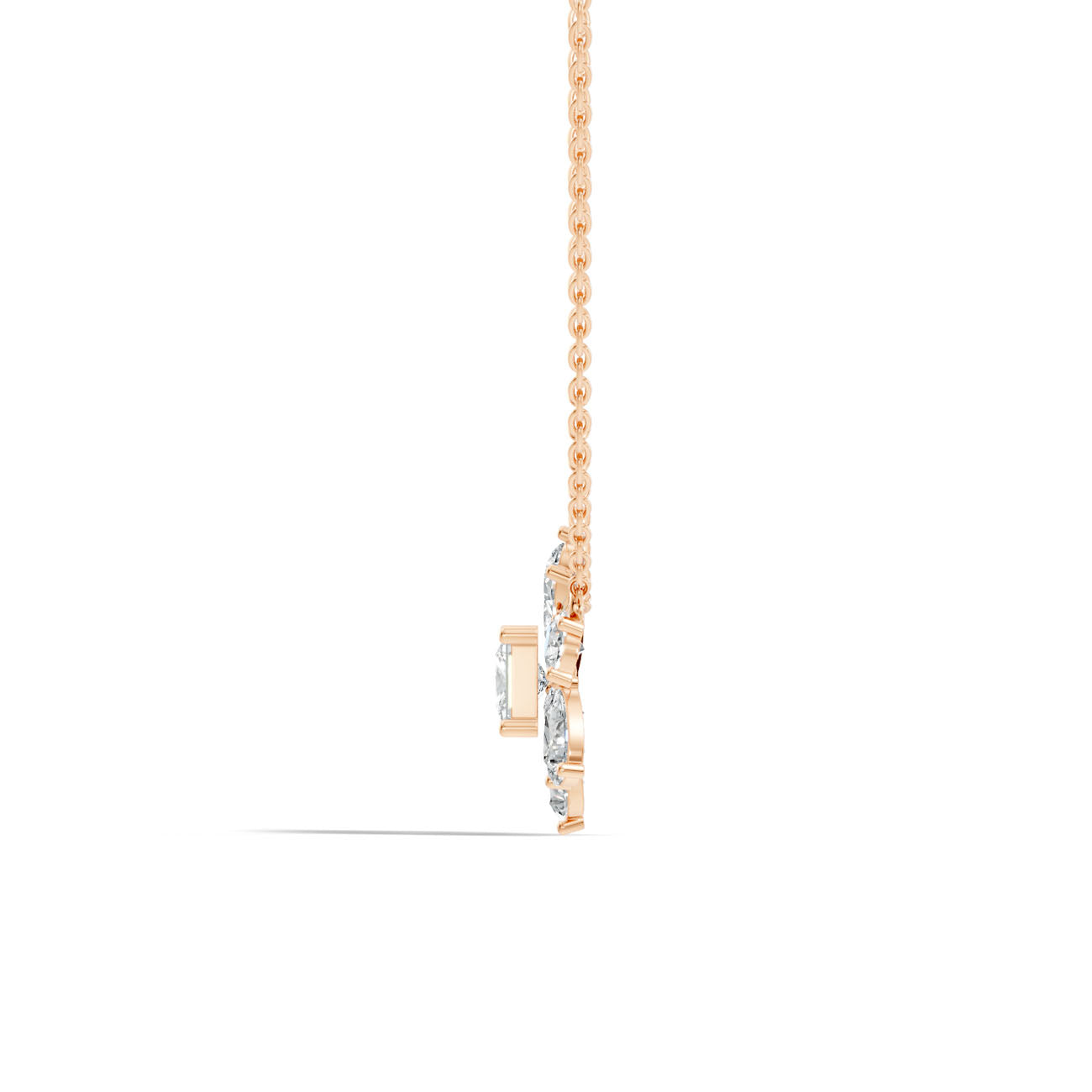2.00 Ct. Princess Cut Diamond Floral Cluster Pendant Necklace (GJSPD-131) 3