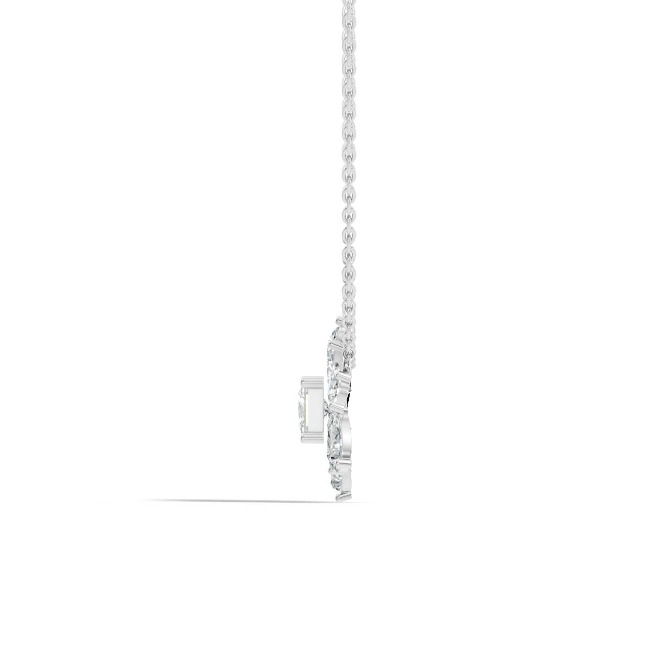 2.00 Ct. Princess Cut Diamond Floral Cluster Pendant Necklace (GJSPD-131) 7