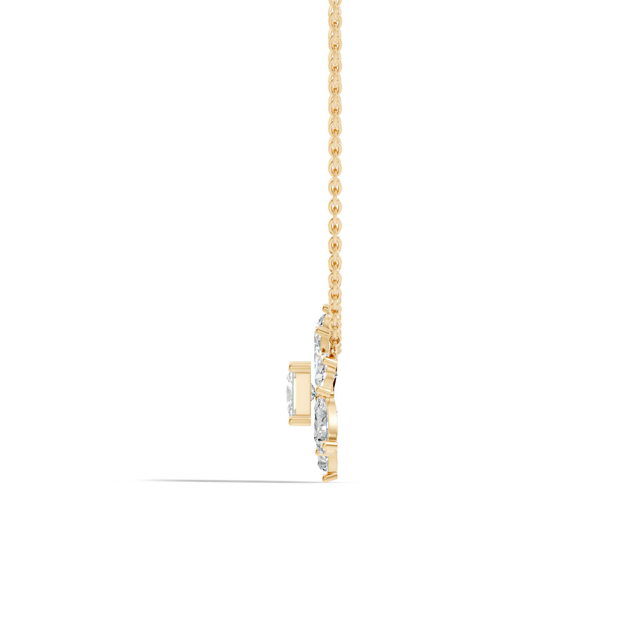 2.00 Ct. Princess Cut Diamond Floral Cluster Pendant Necklace (GJSPD-131) 9