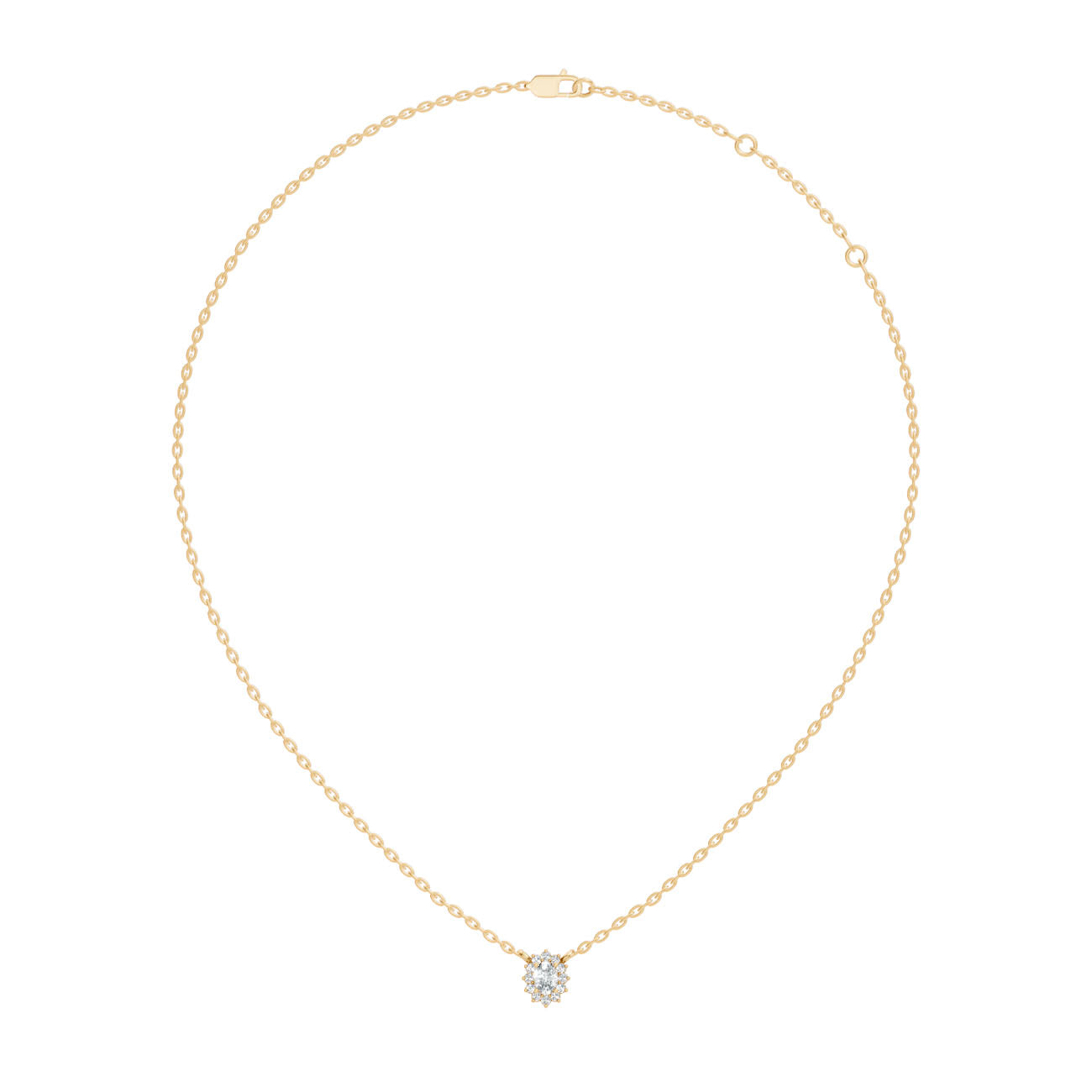 .18 Ct. Oval Diamond Halo Pendant Necklace (GJSPD-138) 4