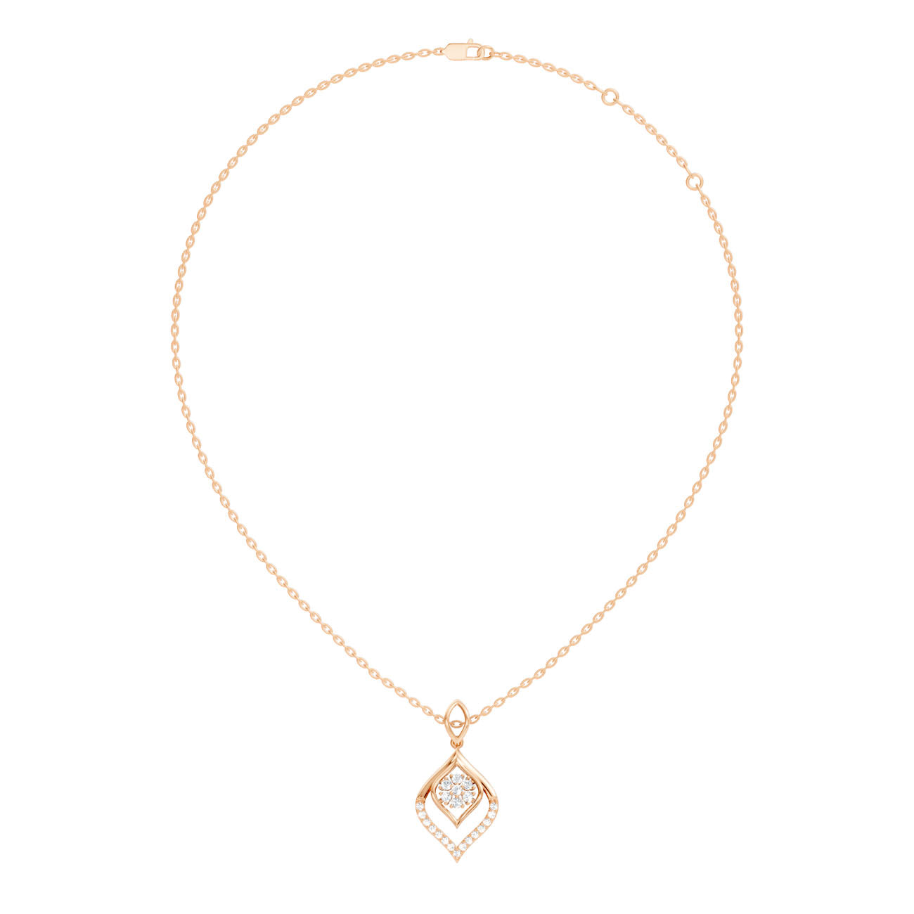 .25 Ct. Double Teardrop Diamond Pendant Necklace (GJSPD-139)