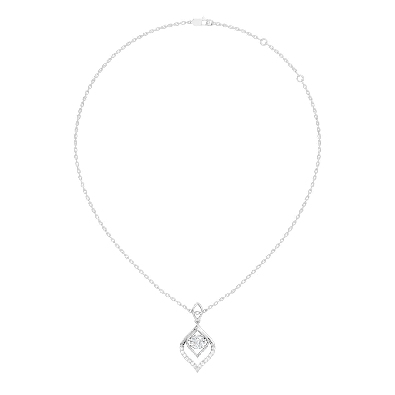 .25 Ct. Double Teardrop Diamond Pendant Necklace (GJSPD-139) 5