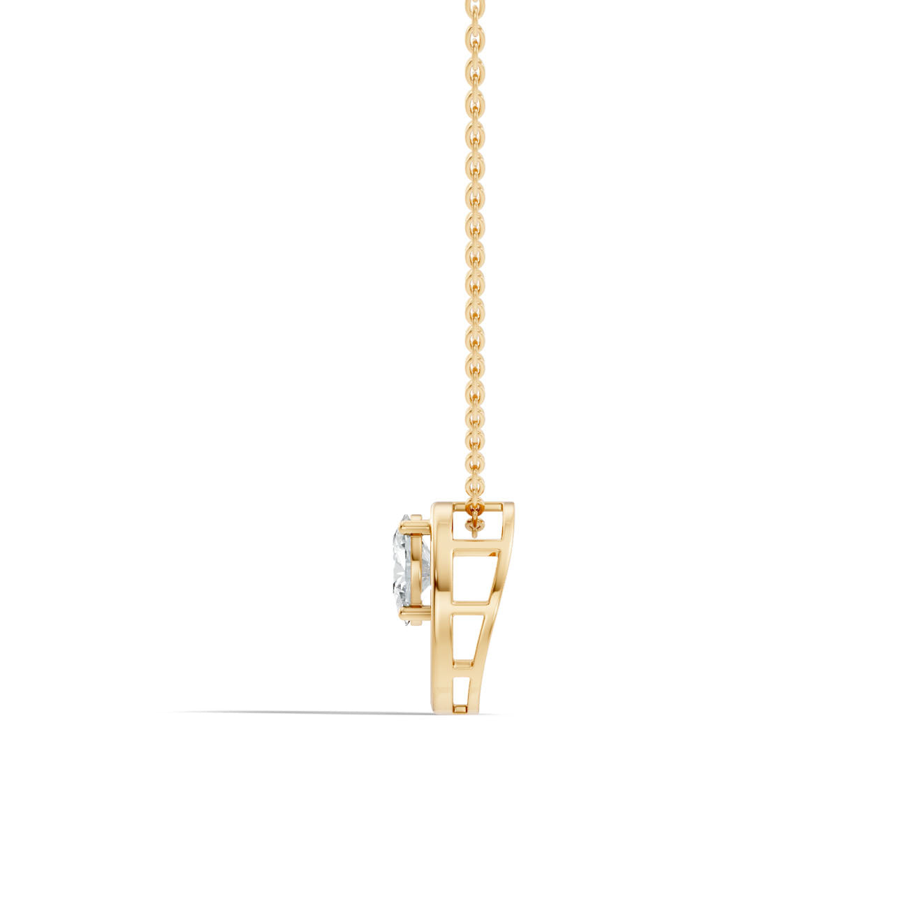 .66 Ct. Oval Diamond Solitaire Pendant Necklace in Open Frame (GJSPD-13) 7
