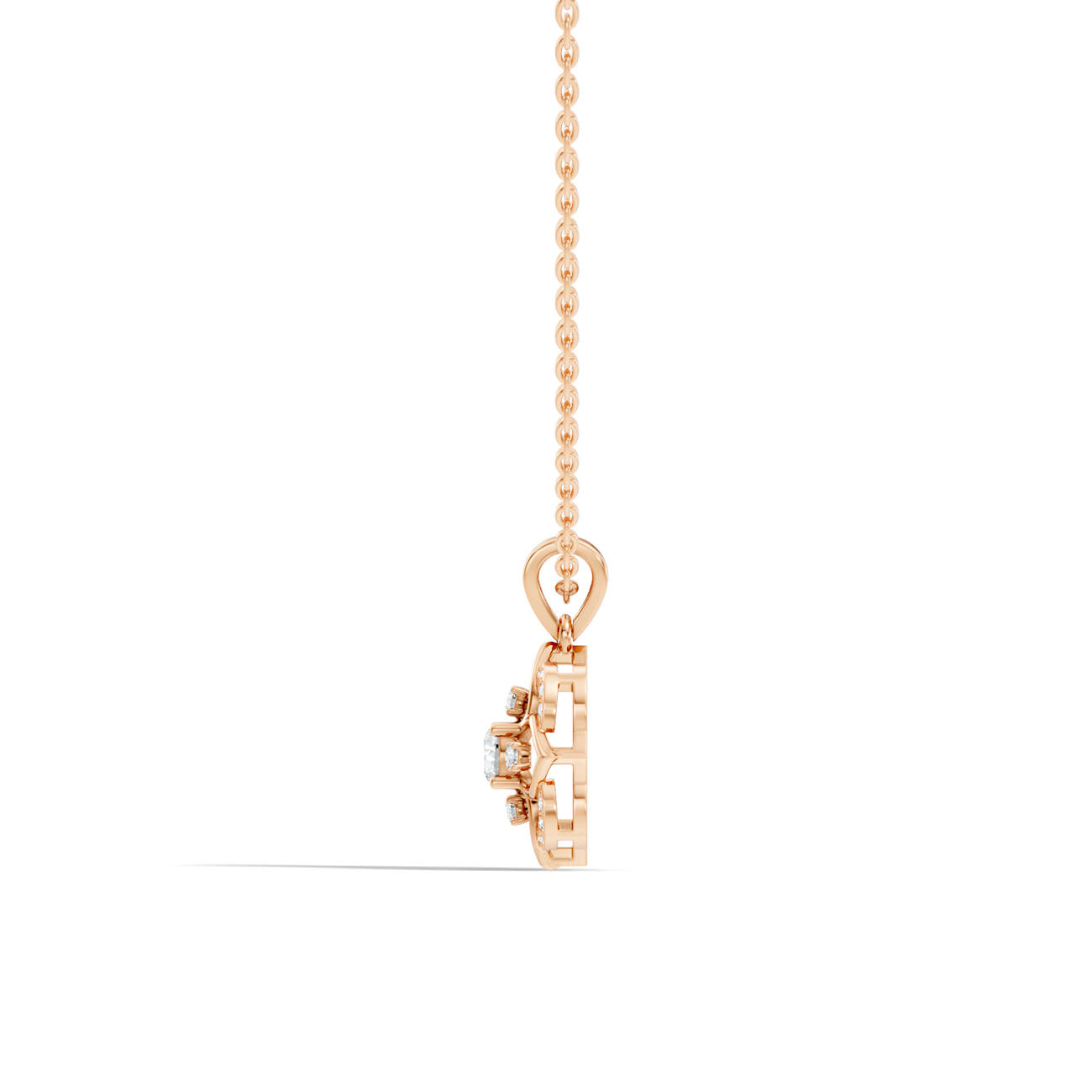 .30 Ct. Floral Diamond Cluster Pendant Necklace (GJSPD-140) 3