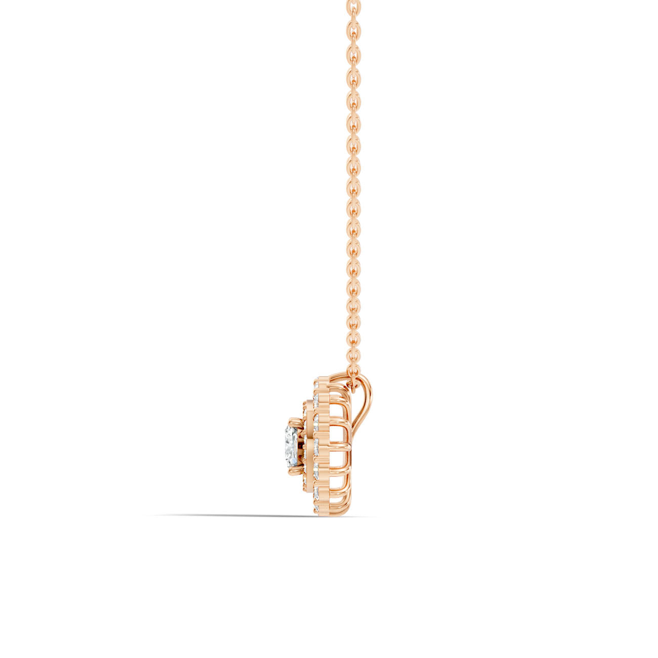 1.20 Ct. Round Diamond Cushion Halo Pendant Necklace (GJSPD-144) 3