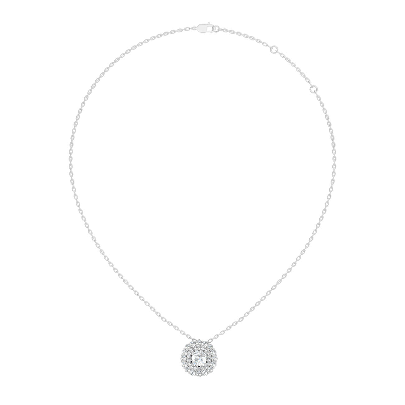 1.20 Ct. Round Diamond Cushion Halo Pendant Necklace (GJSPD-144) 5