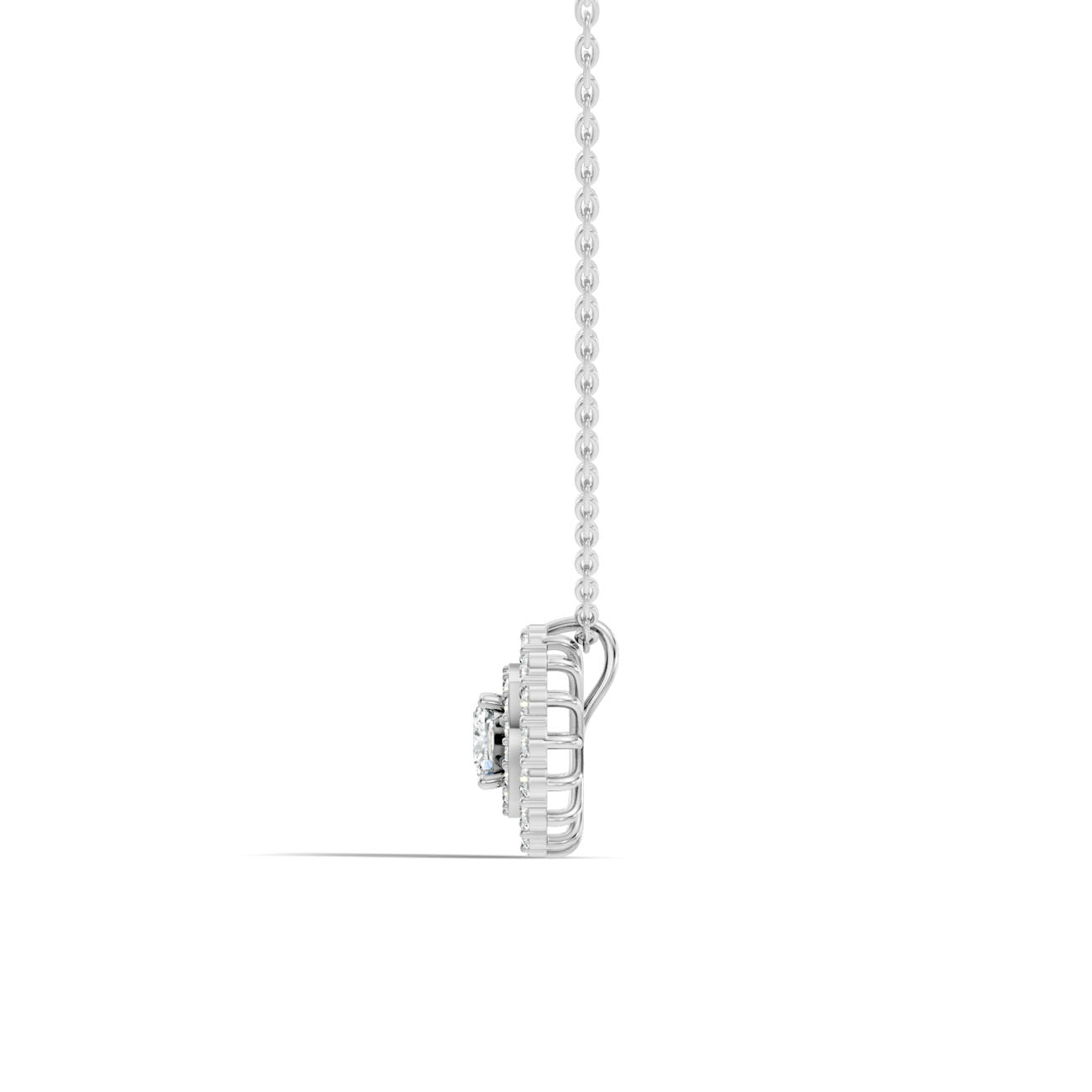 1.20 Ct. Round Diamond Cushion Halo Pendant Necklace (GJSPD-144) 6