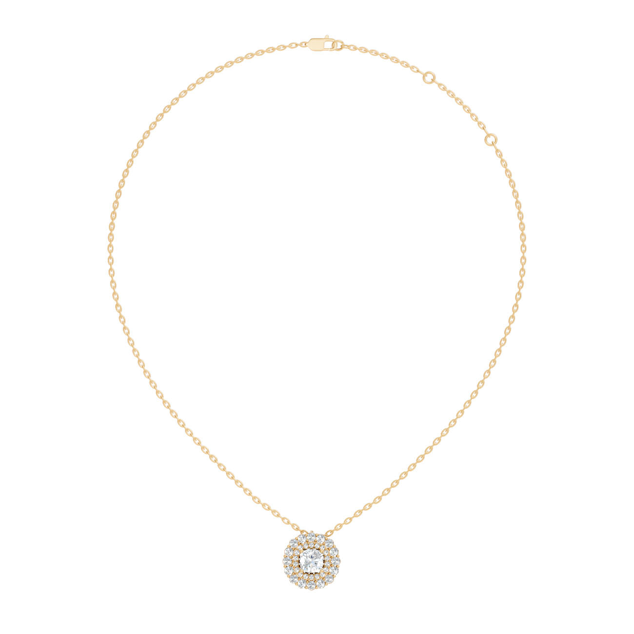 1.20 Ct. Round Diamond Cushion Halo Pendant Necklace (GJSPD-144) 7